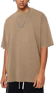 T-shirt uni en coton délavé à l'acide avec logo personnalisé pour hommes, vêtements de rue de sport coupe ajustée avec option de taille personnalisée, livraison DDP - Product Image 5