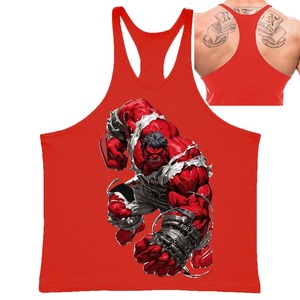 Débardeur de gymnastique imprimé de haute qualité pour hommes Débardeur respirant de vêtements de yoga et de fitness - Product Image 4