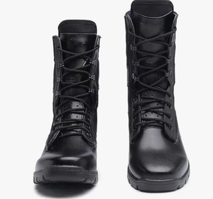 <b>Mens</b> Ceremonial Tactical Work Boots Lightweight Leather Motorcycle & Outdoor Boots - Product Image 4