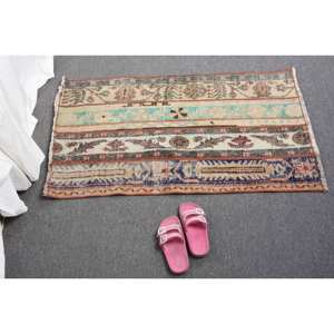 Tapis turc vintage bleu beige de 21x35 pieds, rectangle de grande surface, patchwork abstrait, jonc de mer, nouveau latex pour décor de couloir et chambre - Product Image 5