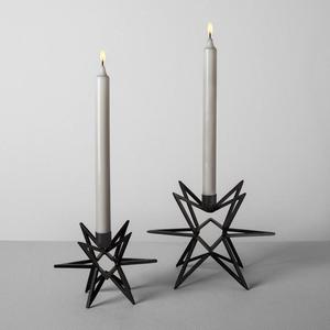 Candle Stand Metal Candle Holder for Lighting and Home Decoration <b>Set</b> Stylish Antique Finish Decorative Candle Jar Holder - Product Image 1
