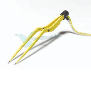 Fórceps curvos bipolares europeos personalizados de buena calidad 22 cm con fórceps en ángulo aislados de parada - Product Image 1