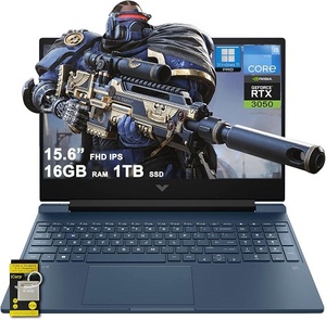 Laptop Victus 15 para juegos en stock, pantalla de 15.6" FHD IPS antirreflejos de 144Hz, i5-12450H (similar a i7-11800H), 16GB de RAM, 1TB SSD, RTX 3050 - Product Image 1