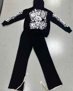 ชุดวอร์ม2ชิ้นสำหรับผู้ชายชุดวอร์ม3D พิมพ์ลายพัฟสำหรับผู้ชายชุดมีฮู้ดและกางเกงวอร์มพิมพ์ลายโฟม - Product Image 4