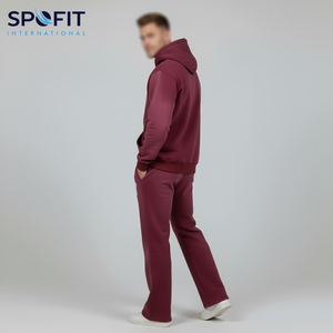 ชุดวอร์มผ้าฝ้าย100% เป็นกรดสำหรับผู้ชายชุดวอร์มแนวสตรีทมีฮู้ดระบายอากาศได้ดีชุดวิ่งจ็อกเกอร์ฤดูหนาวซีดจาง - Product Image 5