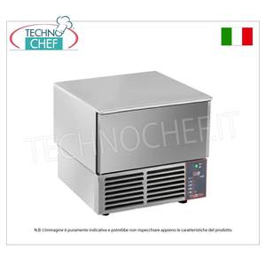 TECNODOM Blast Chiller pour cuisine commerciale pour 3 plateaux GN 1/1 (325x530 mm) ou 600x400 plateaux à pâtisserie - Product Image 1