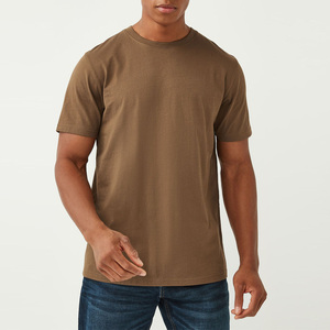 Camiseta de Cuello Redondo 100% Algodón para Hombre, con Logotipo Personalizado, Lisa, Informal, Ligera, para Verano, Venta al Por Mayor - Product Image 1