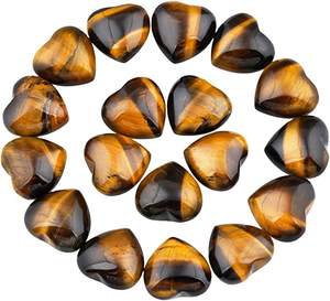 หินอาเกตพลอยตาเสือหัวใจพองทำด้วยมือหัวใจอาเกตแท้สำหรับการรักษาขายส่งจากคริสตัลอะไมยราส่งออก - Product Image 2