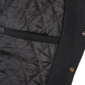 Veste universitaire de course à pied élégante pour hommes, veste à fermeture à glissière et à bouton de taille personnalisée, conception de blocs de couleurs personnalisée, vente en gros OEM - Product Image 5