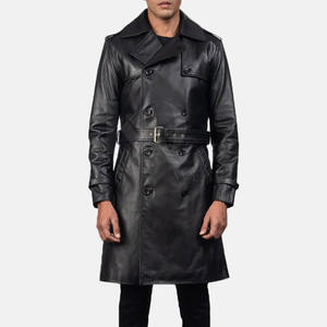 Abrigo de Cuero para Hombre, Cómodo, Ligero, Corte Largo, Ideal para Uso Diario Informal en Invierno - Product Image 2