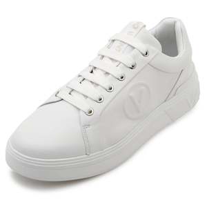 Sneakers décontractées unisexes, logo Rey V, mocassins blancs, chaussures de sport tendance, chaussures de marche, dessus en nappa, semelle intérieure en PU, maille, fabriqué en Italie - Product Image 3