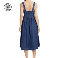 Robe en jean décontractée et tendance pour femme, style boutique western sans manches, sur mesure pour l'été, vente en gros