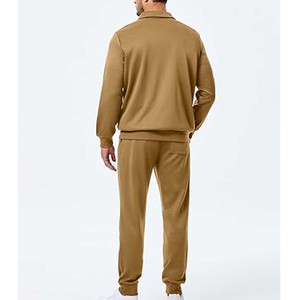 Chándal polar de manga larga liso con estampado de 2 piezas para hombre Quarter Zip con opción de maternidad - Product Image 2