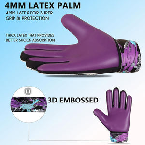 Gants de gardien de but en latex de haute qualité, imperméables, avec sangle de poignet réglable, design épaissi pour l'entraînement des adultes - Product Image 6