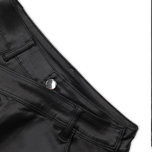 OEM Offre Spéciale Mini jupe en cuir crayon pour femmes Respirant Vintage Streetwear Fermeture à glissière avant Solide Motif Ceinture Sexy Club Jupe - Product Image 4