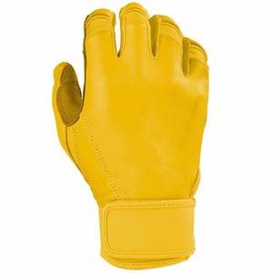 Vente chaude Équipement de sport personnalisable Dernière conception Unisexe Professionnel Personnalisé Manchette Courte Jaune Gants de Frappeur de Baseball - Product Image 4
