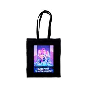 Sac fourre-tout en toile K-Pop Demon Hunters pour femmes, accessoire porte-clés Huntrix Key Art - Product Image 2