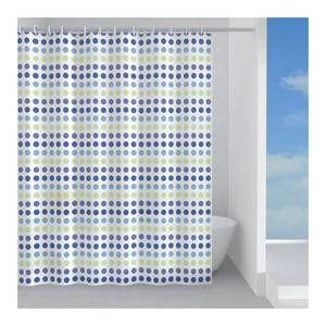 Cortina de Ducha de Plástico BIGLIE Verde y Azul TVI 1341 2430 (240x200cm) para Gedy, Elegante y Duradera - Product Image 1
