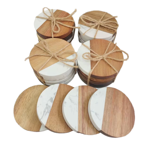 Posavasos de Resina y Madera Hechos a Mano, Duraderos, de Calidad, Diseño Único, Aislantes del Calor, Hechos a Mano con Madera de Nogal y Resina Epoxi - Product Image 1