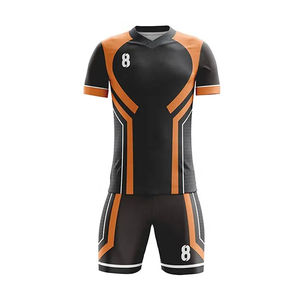 Camisetas de entrenamiento con logotipo personalizado para hombre, conjunto de pantalones cortos, camiseta de fútbol con sublimación sólida, kits de uniformes para jugadores, ropa de camiseta de fútbol - Product Image 2