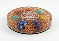 Lots de Pierres de Guérison 7 Chakras en Gros – Style Feng Shui de Luxe, Protection Énergétique Reiki, Vibes Positives, Sous-Verres en Agate Motif Bonbon