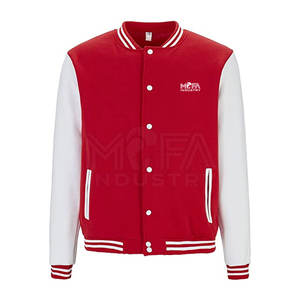 Personalizado bordado 100% algodón hombres Letterman chaqueta Stand Collar invierno temporada OEM suministro de fábrica - Product Image 1