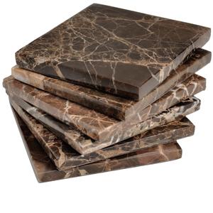 Juego de dos posavasos de porcelana con acabado esmaltado de aspecto elegante, forma redonda, para decoración de mesa de comedor, para tazas de café, cerveza, vino, para el hogar. - Product Image 5