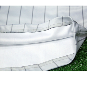 Camiseta de béisbol con logotipo bordado personalizado de alta calidad para hombres, camiseta de béisbol impresa con diseño de tira de sublimación OEM transpirable - Product Image 6