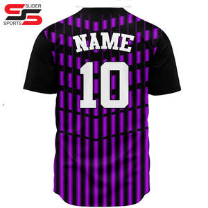 Venta caliente personalizado en blanco 100% poliéster béisbol camisa botón abajo personalizado béisbol Jersey - Product Image 2