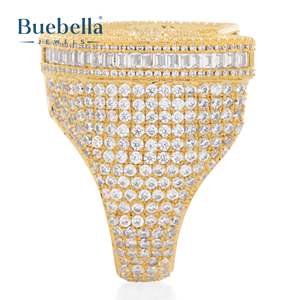 New Design 30mm 925 Sterling <b>Silver</b> Luxury Moissanite Diamond <b>Ring</b> Hip Hop Style VVS Finger <b>Ring</b> for <b>Men</b> Iced Diamond Jewelry - Product Image 3