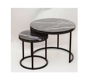 โต๊ะกาแฟเหล็กคุณภาพสูง ดีไซน์หรูหราทันสมัย ชุดสองชิ้นอเนกประสงค์ ราคาขายส่ง - Product Image 1