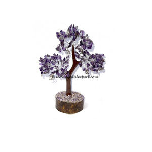 Alta calidad 300-Bead Healing Crystal Quartz Tree 7 Chakra Gemstone tallado con amor Style Souvenir Tree Life Charm - Product Image 1