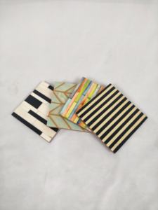 Posavasos de Resina de Bambú con Borde Natural, Rústico, Elegante, de Lujo, Transparente, Cuadrado, 10 mm de Grosor, Duradero, Ecológico - Product Image 5