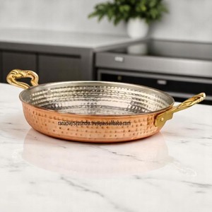 Kadai de cobre de lujo de alta demanda con mango, Apto para lavavajillas moderno, cocina diaria, precio razonable para Pakoras Curries - Product Image 5