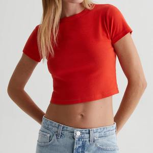 Custom Logo Printed T-Shirt Casual <b>Vintage</b> <b>Tee</b> Women Graphic Printed Custom Pattern Knitted Casual O Neck Black Women's T-shirts - Product Image 2