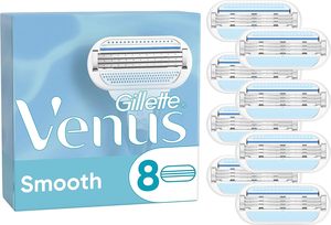 Gillette Venus Smooth Razor Blades Women, paquete de 8 recambios de cuchillas de afeitar, Lubrastrip con un toque de aceites botánicos - Product Image 6