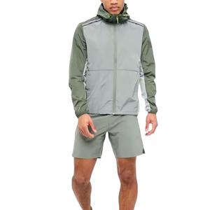 Ensemble coupe-vent slim en polyester et nylon, manches longues et short, idéal pour l'été, avec logo frontal, respirant, meilleure vente 2026 - Product Image 1