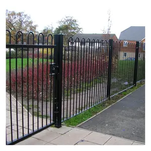 Горячая распродажа, Круглый трубчатый носовой верх, садовый стальной забор, гарнизонный металлический забор, сверхпрочный кортеновый стальной забор для дома