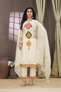 Nueva llegada étnico Georgette bordado indio y pakistaní Salwar Kameez fiesta Formal listo Kurtis conjunto con pantalón y Dupatta - Product Image 4