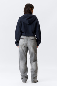 เสื้อมีฮู้ดมีซิปสำหรับผู้หญิง, เสื้อมีฮู้ดผ้าคอตตอนสีพื้นมีซิปรูดทรงสลิมทันสมัย - Product Image 3