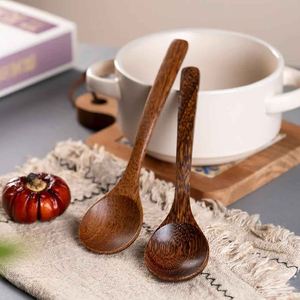 ช้อนซุปไม้ขนาดเล็กแบบใช้แล้วทิ้งทันสมัยลดราคาพิเศษสำหรับจัดเลี้ยงเด็ก แคมป์ปิ้ง และเครื่องครัว - Product Image 3