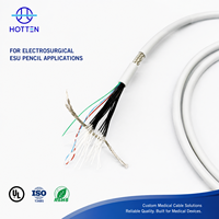 Câble médical personnalisé Hotten à 20 conducteurs pour crayon électrochirurgical bipolaire à commande manuelle