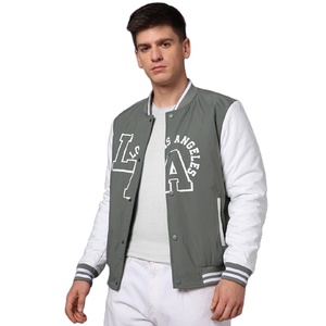 Fabricant OEM, veste de baseball varsity personnalisée de haute qualité pour hommes, broderie en chenille, manches en cuir pour l'hiver - Product Image 1