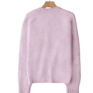 Pull en maille doux et moelleux pour femme, col rond, manches longues, coupe ample, chaud, décontracté, confortable, mode hiver - Product Image 2
