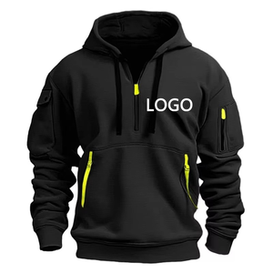 Personnalisé Épaule Drop Hoodies Hommes Loisirs Sport Multi Fermeture Éclair Bras Poche Lâche Sweats Femmes Mode Sweat À Capuche Veste Pull - Product Image 6