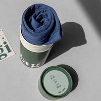 Tube en Papier Cylindrique Rond Biodégradable Kraft avec Logo Personnalisé pour Emballage de Sous-vêtements, Chaussettes et T-shirts