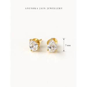 Boucles d'oreilles solitaires en forme de poire en alliage - Product Image 5