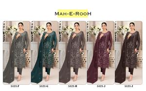 ผ้าจอร์เจียเจ็ตเทียมขนาดใหญ่ออกแบบใหม่เสื้อปักตามลำดับงานด้วยมือจริงและจับคู่กับด้านล่างด้วย dupatta ปัก - Product Image 6