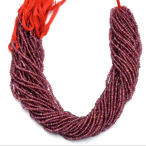 Cuentas Redondas de Granate Rodolita AAA+ de 3 mm, Cuentas de Piedras Preciosas Semipreciosas con Forma de Platillo de Rodolita Natural para la Fabricación de Joyas - Product Image 1