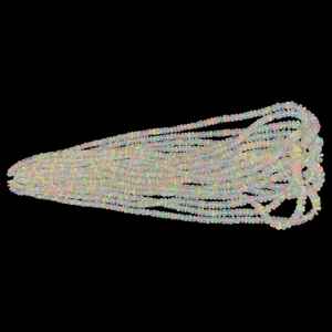 Cuentas Rondelle lisas de ópalo de fuego etíope 3,5-5mm hebra de ópalo Natural cuentas sueltas de piedras preciosas para joyería collar Fabricación de pulseras - Product Image 2